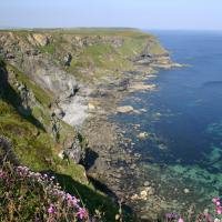 Rotsachtige kust in Cornwall